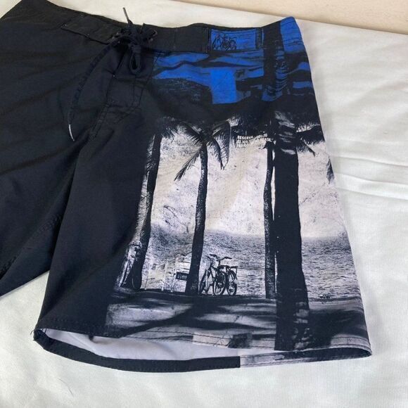 Swim Shorts Trunks Mens Board Size 40 32 Black Surf Beach Swimming Swimwear - Picture 6 of 11